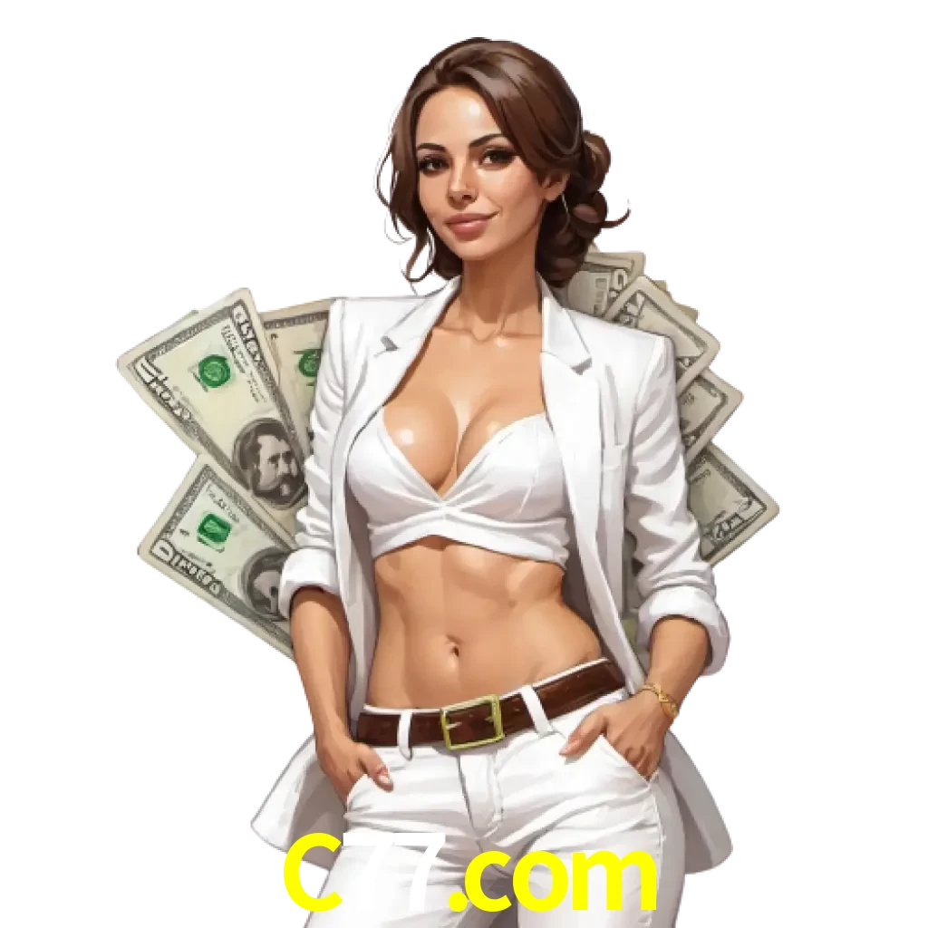 woman with money playing in c77 bet casino